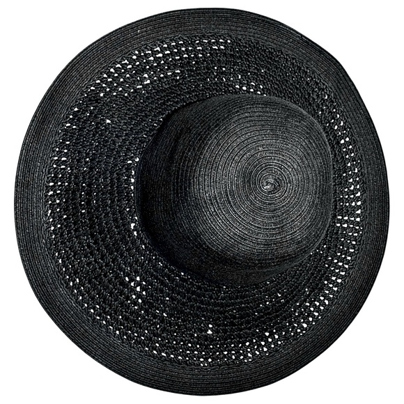 J.Crew Black Wide Brim Sun Hat - One Size - Picture 8 of 12